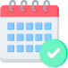 Calendar icon representing event scheduling