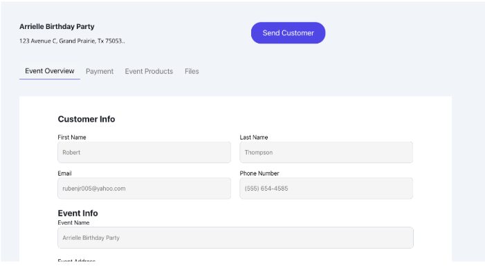 Event Overview Navigation