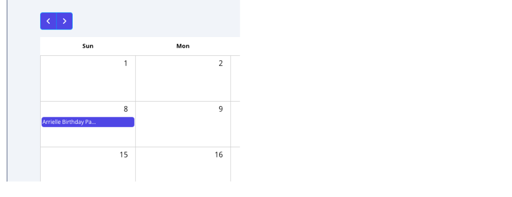 View Events Month View