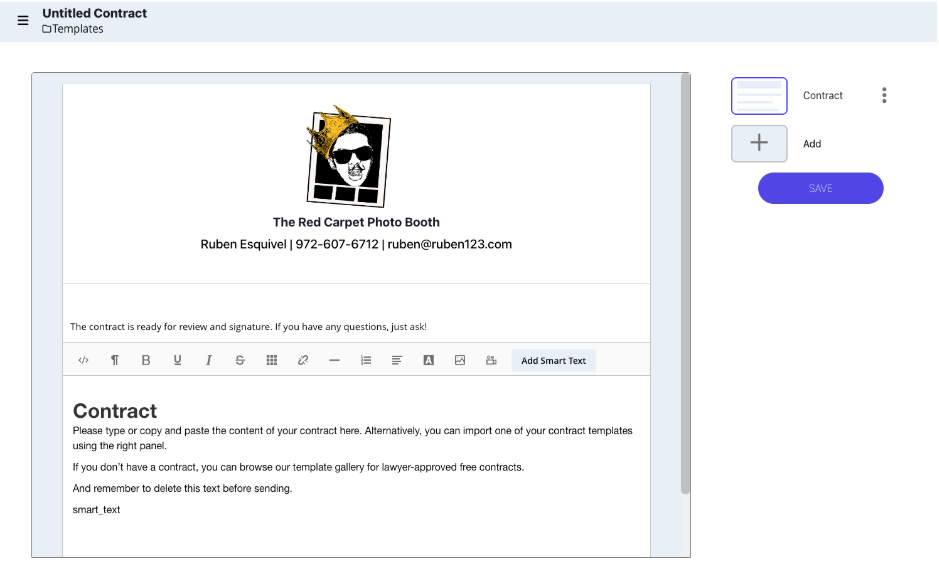 New Contract Template