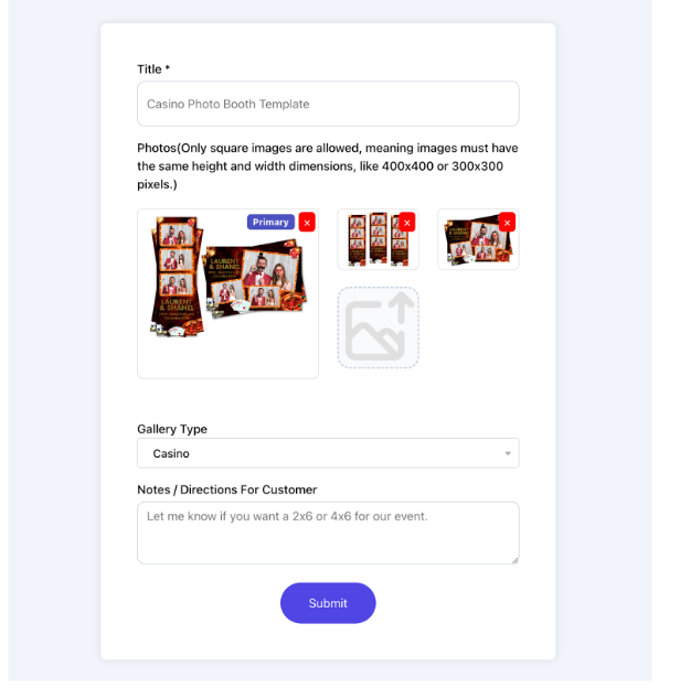 Example after you add photos and info