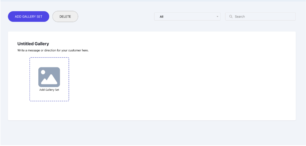 Gallery Page Before Setup