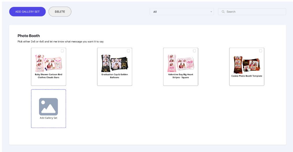 Gallery Page After Setup Example
