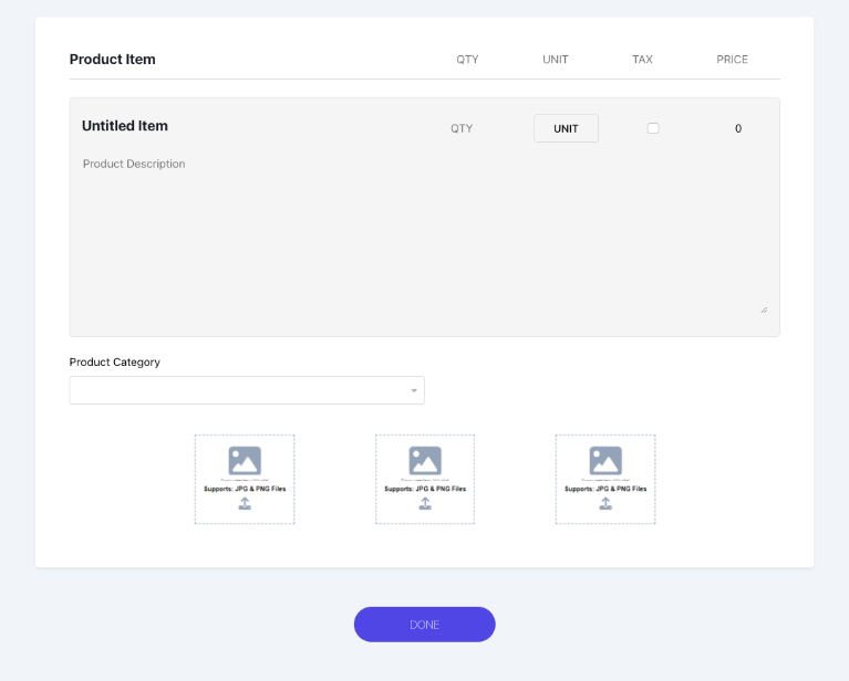 Create New Product Template