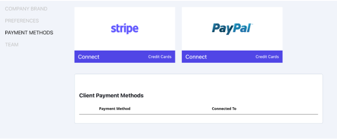 Payment Methods Settings
